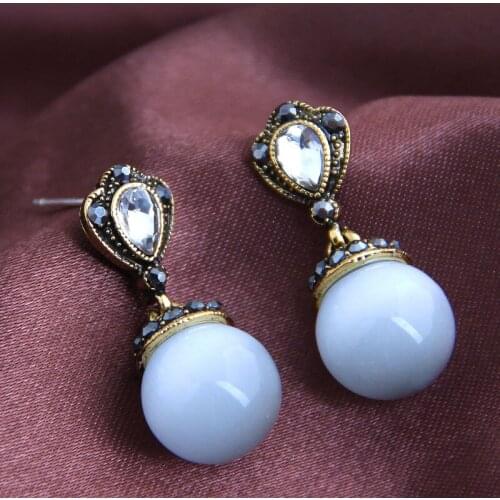 MayJim Fashion High quality Korean fashion sweet Opal Earrings vintage Jewelry Women