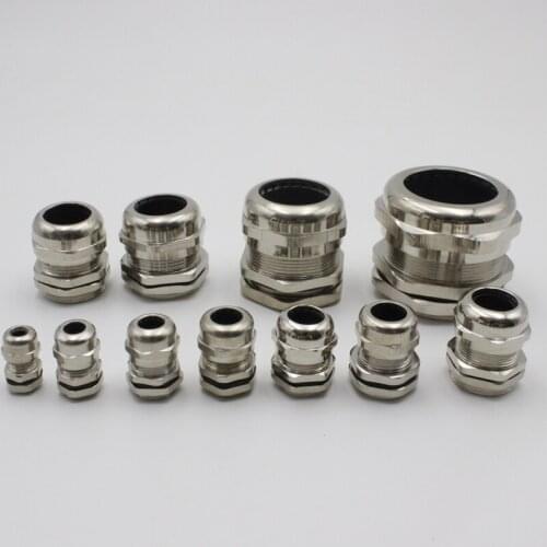 1piece PG63 Nickel Brass Metal Silica gel Waterproof Cable Glands connector Apply to Cable 42-52mm
