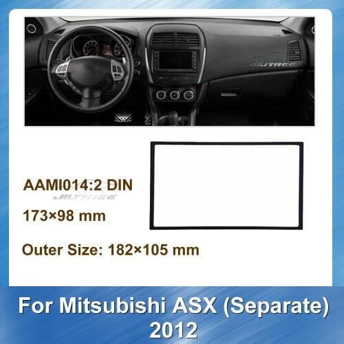 2 Din Car Radio Fascia For Mitsubishi ASX Separate 2012 Car Multimedia fascia Stereo Plate Frame Panel Trim Installation Kit