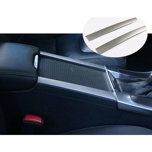 2pcs New Chrome Cup Drink Holder Armrest Center Console Cover Trim Frame Panel for Volvo XC60 S60 V60 2011 2012 2013 2014 2015