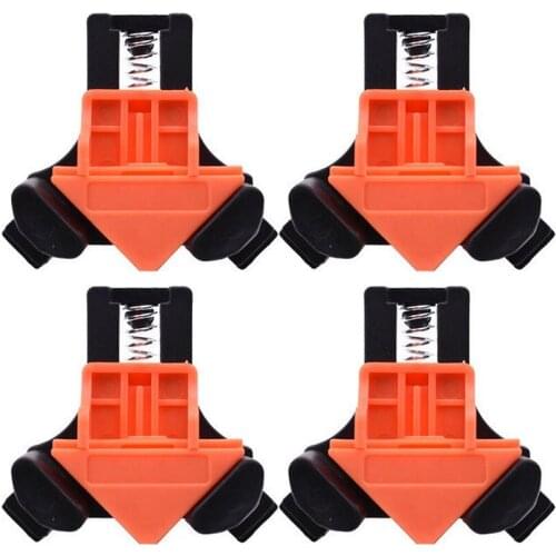 4 Pcs 90 Degree Right Angle Clamp Fixing Clips Picture Frame Corner Clamp Woodworking Hand Tool Angle Clamps Pipe Clamp New