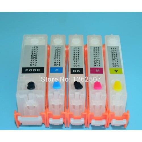 570 571 PGI-570 CLI-571 Empty Refill Ink Cartridge For Canon MG5750 MG5752 MG5753 MG6850 TS5050 TS6050 Printers With ARC Chip