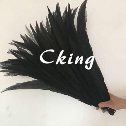 Free shipping 50pcs/lot 60-65CM Black Pheasant Silver Feather 60-65cm pheasant tails Feather for showgirl backpieces