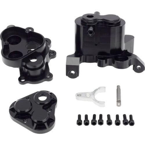 1pcs Black/Silver Metal Middle Gearbox Shell Cover Upgrade Parts for 1/10 RC Car Models Accessories