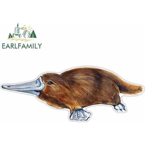EARLFAMILY 13cm x 5cm DUCK BILLED PLATYPUS VINYL AUTO BOAT RV CAMPER GLASS WINDOW DECAL STICKER GIFT Animal Car Sticker Graphic