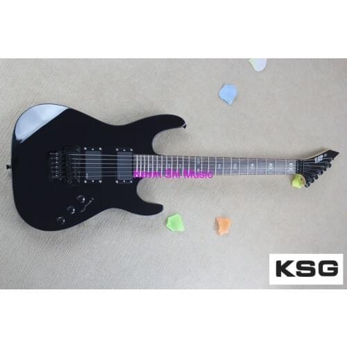 Kirk Hammett signature KH-2 electric guitar black KH2 guitar free shipping 9V active pickups KSG skull inlays guitar