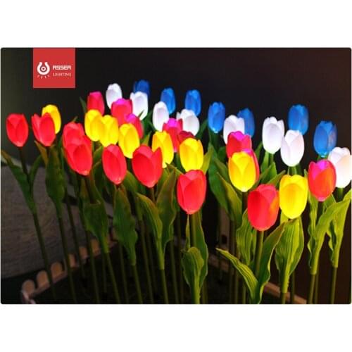Hot Sale Garden Tulip Flower LED Night Light Soft Romantic Lamp With Sensor