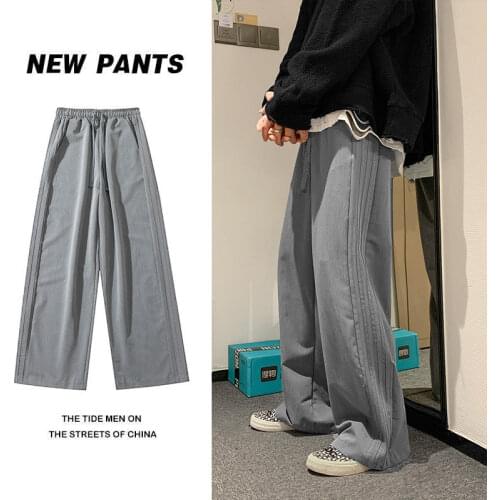 Harajuku Wide Pants Men Japanese Streetwear Skateboard Pants Baggy Loose Straight Trousers Oversize Sweatpants Techwear