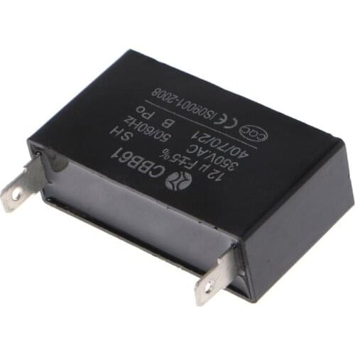 Black 12uF Generator Capacitor Generator CBB61 12uF 50/60Hz 350VAC Fan Motor J0PB