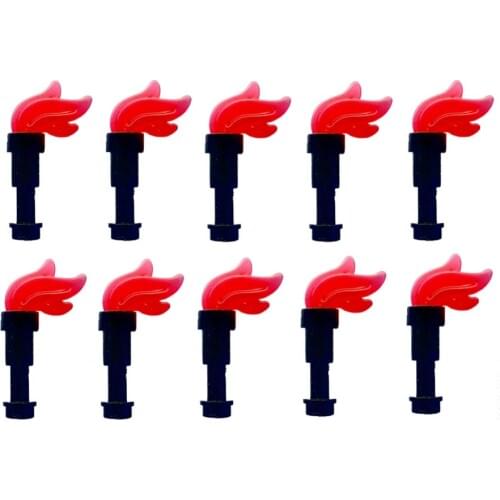 Weapon castle torch red with windswept flame Castle Knight clone trooper Shield spear crossbow Building Block figures