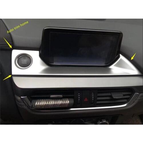 Lapetus Matte Interior Refit Kit Dashboard Navigation Display Screen Protective Panel Strip Cover Trim Fit For Mazda 6 2016 2017