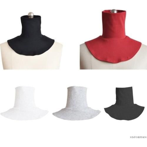 Fashion Men And Women Knitting Fake High Collar Back Cover Scarf Half Muslim Collar Solid Color Fake Collar Clothes wholesales