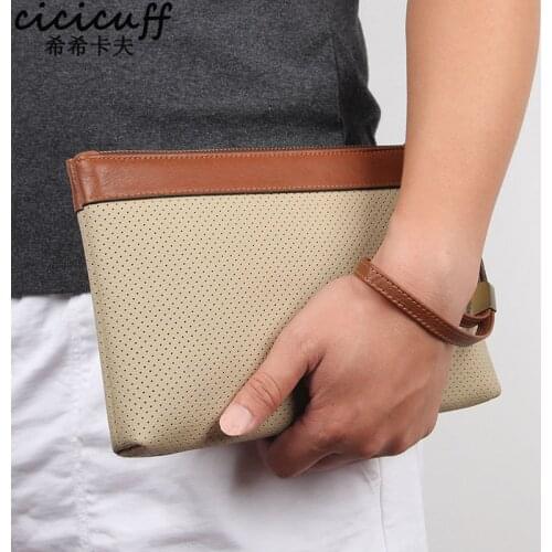 2020 New Mens Handbag Day Clutches Bags for Phone High Quality Genuine Leather Long Wallet RFID Clutch Bag Large Capacity Male