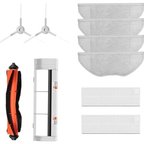 Main Brush + Side Brush + Filter + Rag + Roller Cover for Xiaomi Mi Robot Vacuum Mop-Essential G1 MJSTG1 SKV4136GL Robot Cleaner