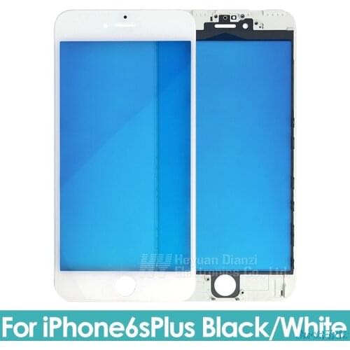 For iPhone 6/6s 6p/ 6sp/7/7p Black White Replacement LCD Front Touch Screen Glass Outer Lens with frame