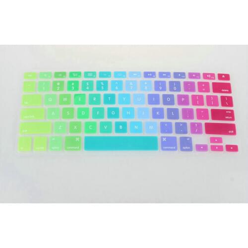 Rainbow Silicone keyboard cover for Apple macbook Air Pro Retina 13 15 17 Protective Stickers for mac book laptop Skin Film US