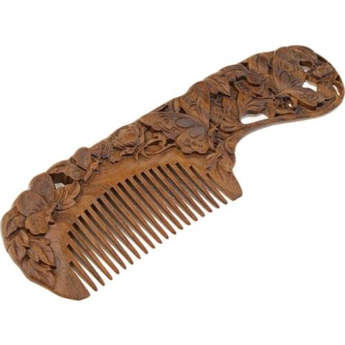 Antique Natural Sandalwood Wide Tooth Comb Hairstyle, The Classic Comb