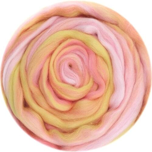 Blended Roving 50g, Needle Felting Wool, Hand Dyed Wool Top, Merino Mixed Natural Wool Roving for Needle Felting Kits (16)