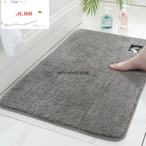 Modern eco-friendly microfiber suede bath mat PTR latex non-slip bottom bathroom bedroom kitchen balcony rug