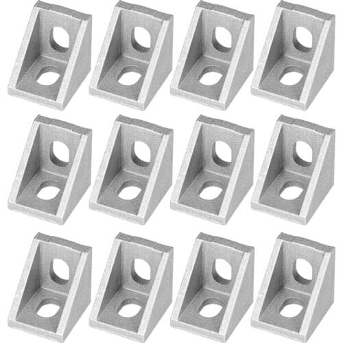 25Pcs 2020 Corner Bracket for 20mm Aluminum Extrusion (Dull Polish)