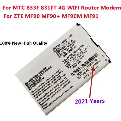 High Quality New Li3723T42P3h704572 for ZTE MF91 MF90 4G WIFI Router Modem Replacement Parts 3.7V 2300mAh In stock