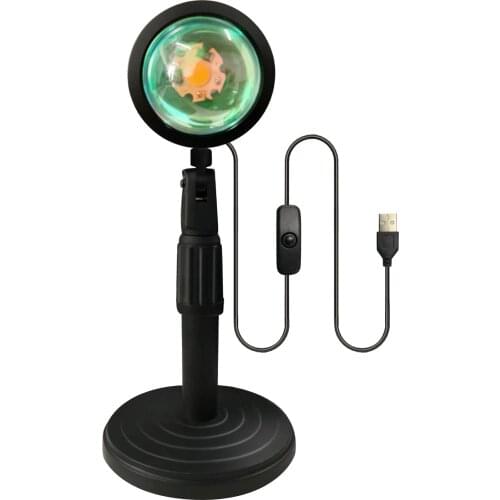 Sunset lamp, Night Light Projector Led Lamp, 180 Degree Rotation USB Projection Lamp, Romantic Visual Floor Stand Led Light