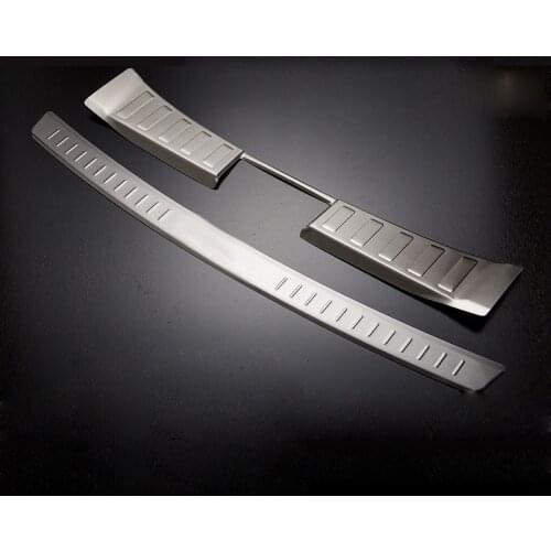 Stainless Steel Rear Bumper Trunk Threshold Door Sill Protector Cover Trim For Nissan X-Trail T32 Rogue 2014 2015 Car Accessory