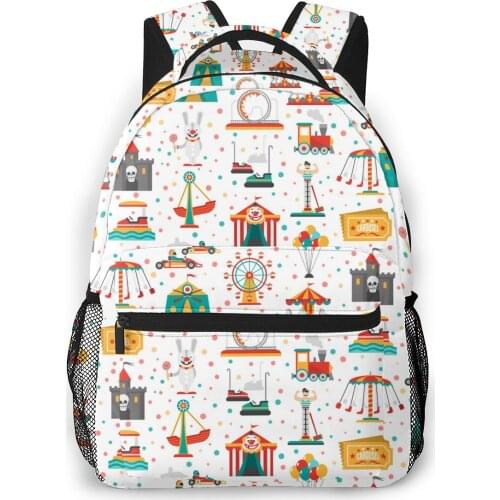 Women Backpack Kids School Bag for Teenage Girls Retro Tickets Clown Female Laptop Notebook Bagpack Travel Back Pack 2021