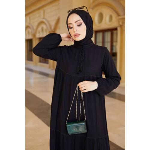 WOMENS BLACK DRESS Turkey Muslim Fashion Islam Clothing Dubai 2021