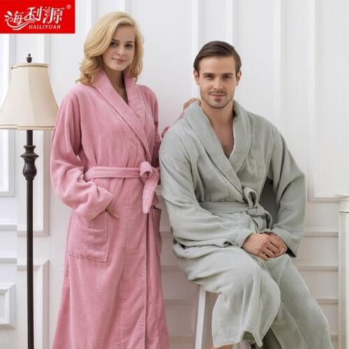 Winter thickening women bathrobe cotton winter robe