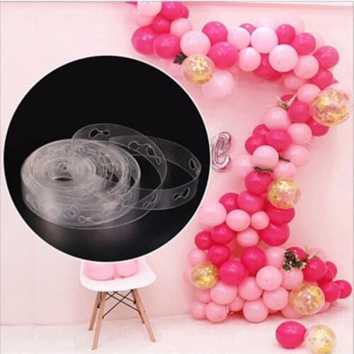 1pc 5M Balloons Accessories Balloon Chain PVC Wedding Birthday Party Backdrop Decoration Balloon Chain Arch Clips Decor Supplies