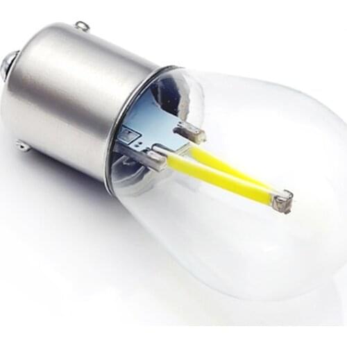 1X P21W Ba15s 1156 Led Filament Chip Car Light Bulb S25 Auto Vehicle Reverse Turning Instructions Lamp White 12v 24v 6000K