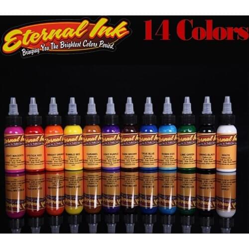 14Pcs/Lot Microblading Tattoo Ink Permanent Makeup Pigment Cosmetic Tattoo Paint for Body High Quality Tattoo Pigment