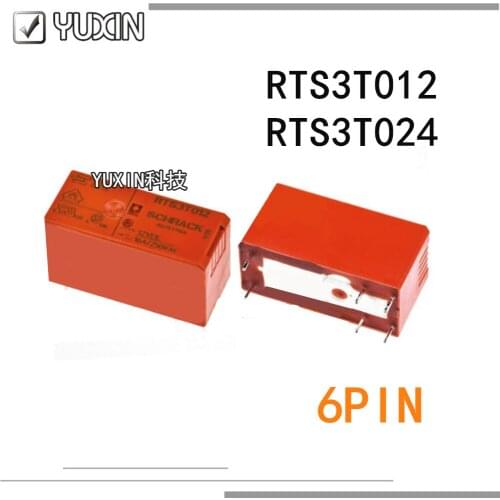 2PCS/lot 100%Original&New Signal relay RTS3T012 12VDC RTS3T024 24VDC 6PINS 16A
