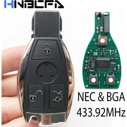 3 Buttons Remote Car Key For Mercedes Benz after 2000 Year Case with 433.92MHz replace NEC Chip Key Auto Smart Control Replace