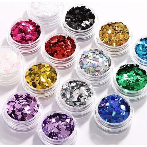 3mm Peach Heart Sequin DIY Nail Flakies Colorful Paillette Glitter Nail Art Sequins for 3D Nail Art Decoration,10g/lot 2200pcs