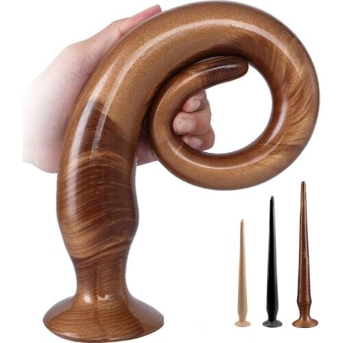 50cm Long Brown Anal Plug Soft Bdsm Anal Sex Toys for Women Men Anal Plug Huge Anal Dilator Prostate Massage Adult Sex Product