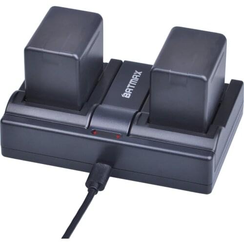 Batmax 2PCS VW-VBT380 VBT380 Camera Battery+USB Dual Charger For Panasonic HC-V800GK HC-V110,HC-V130,HC-V160,HC-V180,HC-V201
