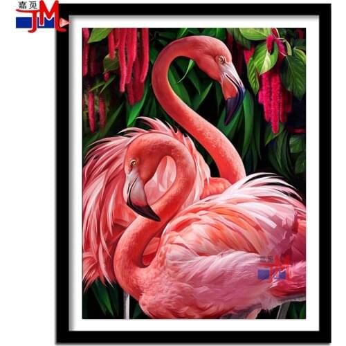 5d Diy Diamond Embroidery Flamingo Diamond Painting Animal Flower Plant Full Square round Rhinestones beaded wall art Home Decor