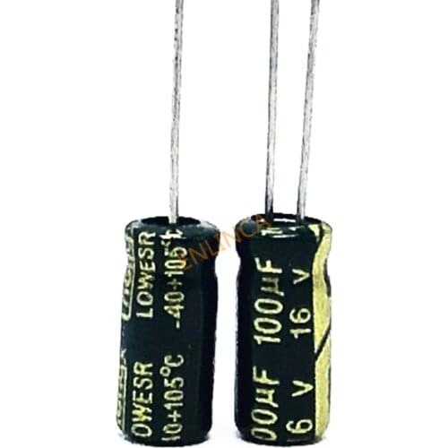 120pcs/lot 16V 100UF 5*11 high frequency low impedance aluminum electrolytic capacitor 100uf 16v 20