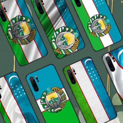 Uzbekistan National Flag Phone Case For Huawei honor Mate P 10 20 30 40 i 9 8 pro x Lite smart 2019 nova 5t Luxury funda coque