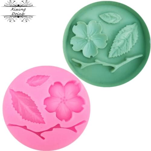 Doinb Flower tree leaf branch, silicone soft candy mold cake decorating tool candy chocolate Soft Candy Mold