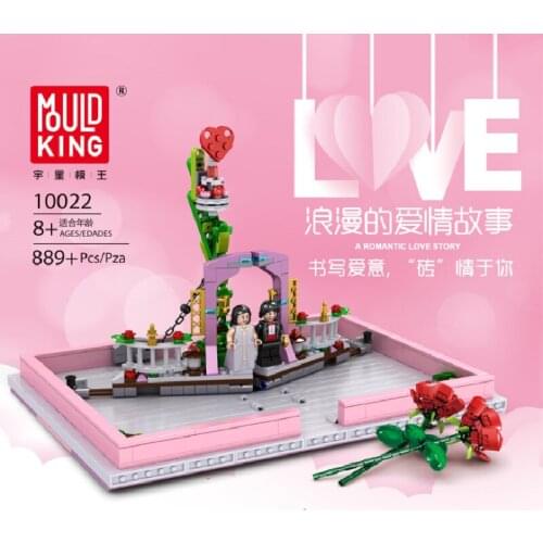 MOULD KING MOC Building Blocks Creative Toys Romantic Love Proposal Wedding Book Model Sets Bricks Valentines Day Girls Gifts