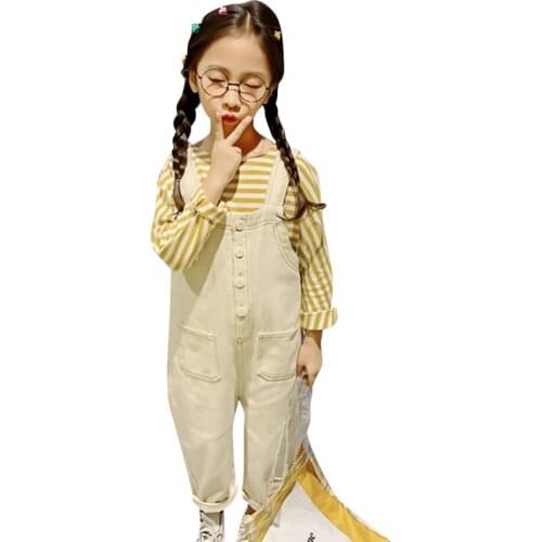 Teen Girls Clothing Striped Tshirt + Jumpsuit Tracksuits For Girls Casual Clothes For Girls Spring Autumn Childrens Clothing