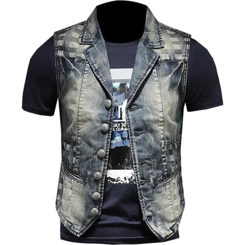 Kcoors Men's Denim Vests