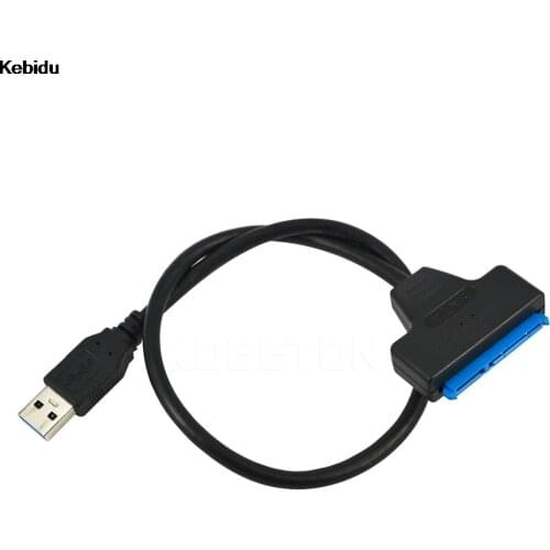 Kebidu Hot Sale 45cm Super Speed USB 3.0 To SATA 22 Pin 2.5 Inch Hard Disk Driver SSD Adapter Cable Converter