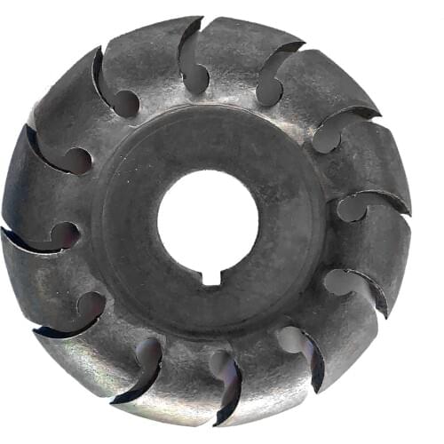 KKMOON High Hardness Wood Carving Disc 12 Teeth 16mm Bore Hole 65mm Diameter Wood Shaping Angle Grinder Woodworking Tool