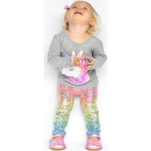 Sequin Leggings Pants Trousers Clothes Outfits Girls Fashion Leggings Autumn Children Pants Hot Colorful Toddler Kids Girl Baby