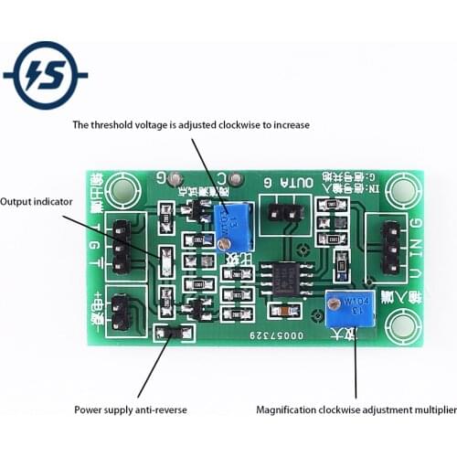 Signal Amplifier Operational Module LM2904 DC 3.5V-24V Adjustable Comparator Threshold Voltage DC High and Low Level