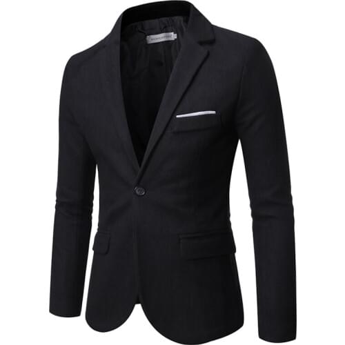 Mensslim Fit Suit Blazer Leisure Fashion Smart Casual Suit Jacket
